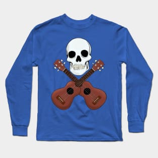 Skull and ukuleles Long Sleeve T-Shirt